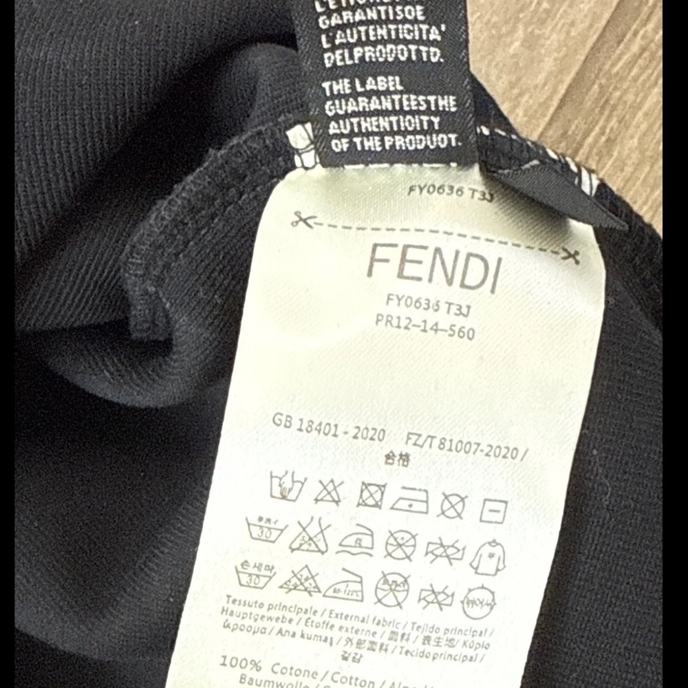 Fendi Monster Black Sweatshirt Zip Sleeves Women’s Large NEW W/O Tags Rare $980 - Picture 8 of 9